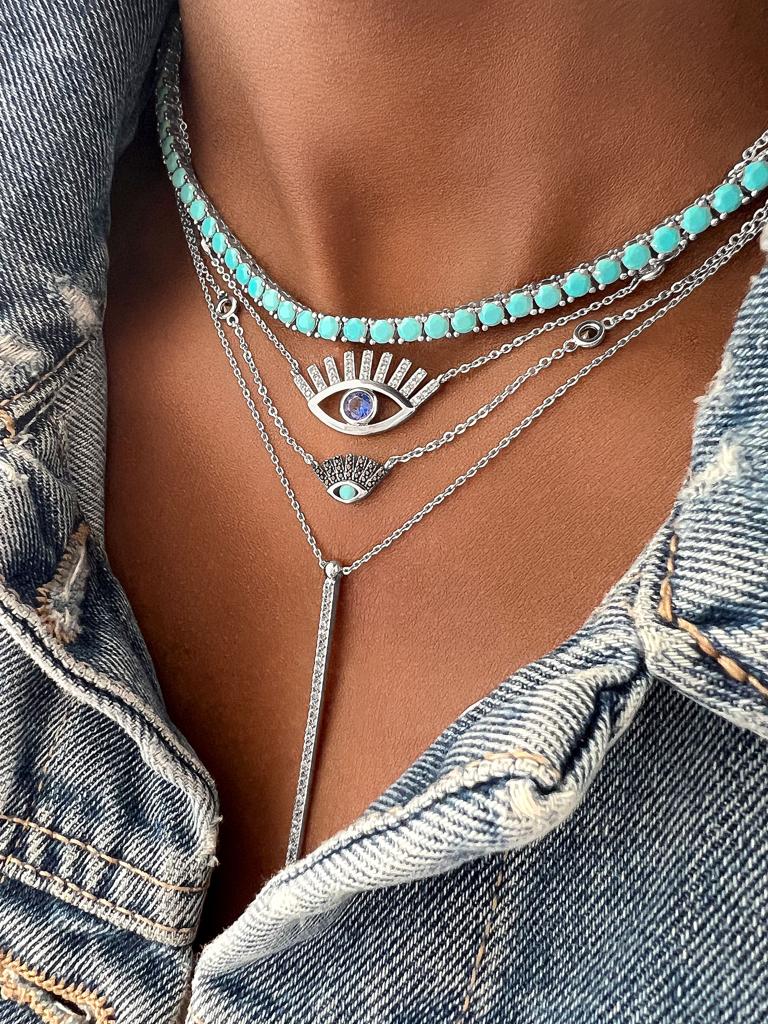 Mini Chic Eye Casual Necklace