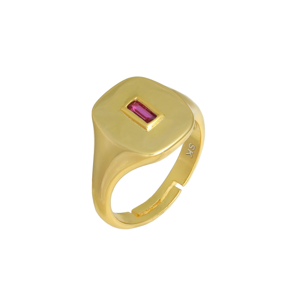 Leyanna Yellow Casual Pinky Ring