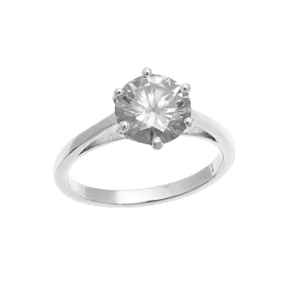 The Round Solitaire Moissanite 0.25ct White Ring