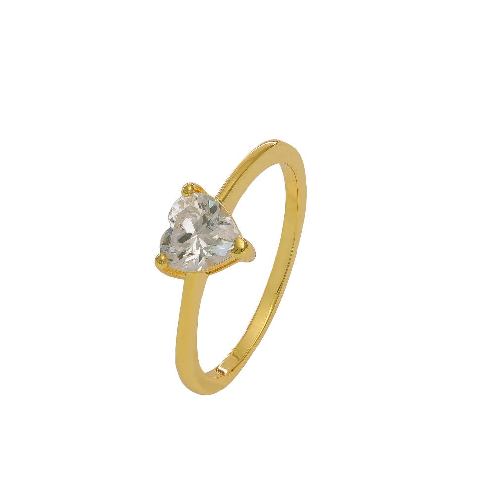 Beating Heart Solitaire Ring