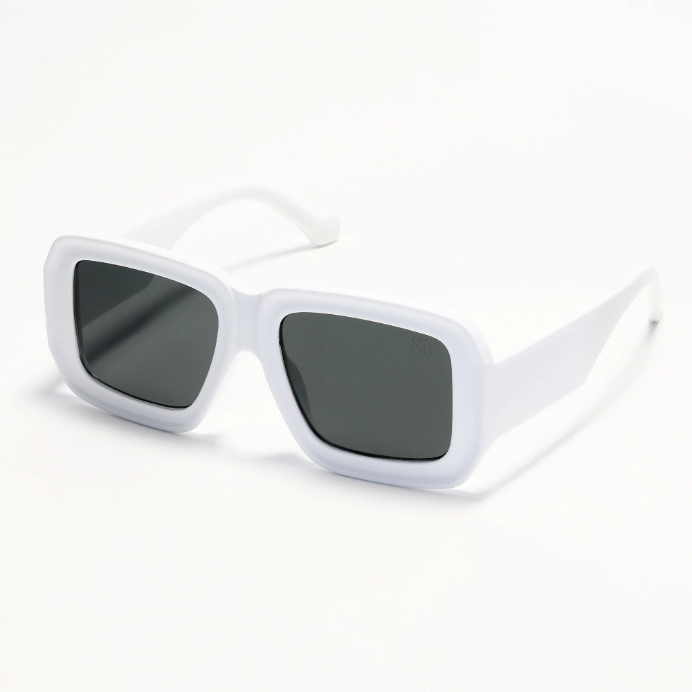 Indina White Square Sunglasses