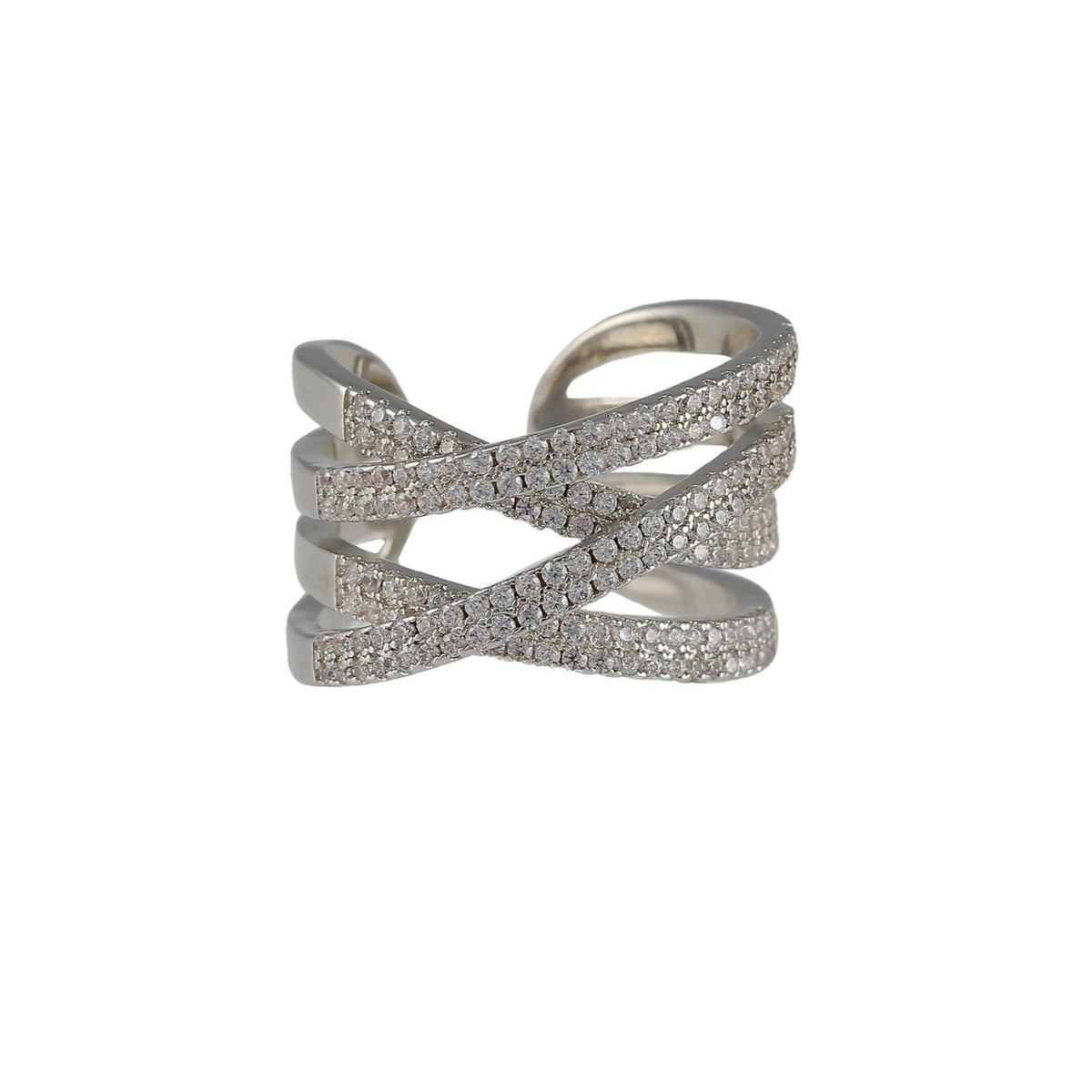Chained Lines Open Casual Ring