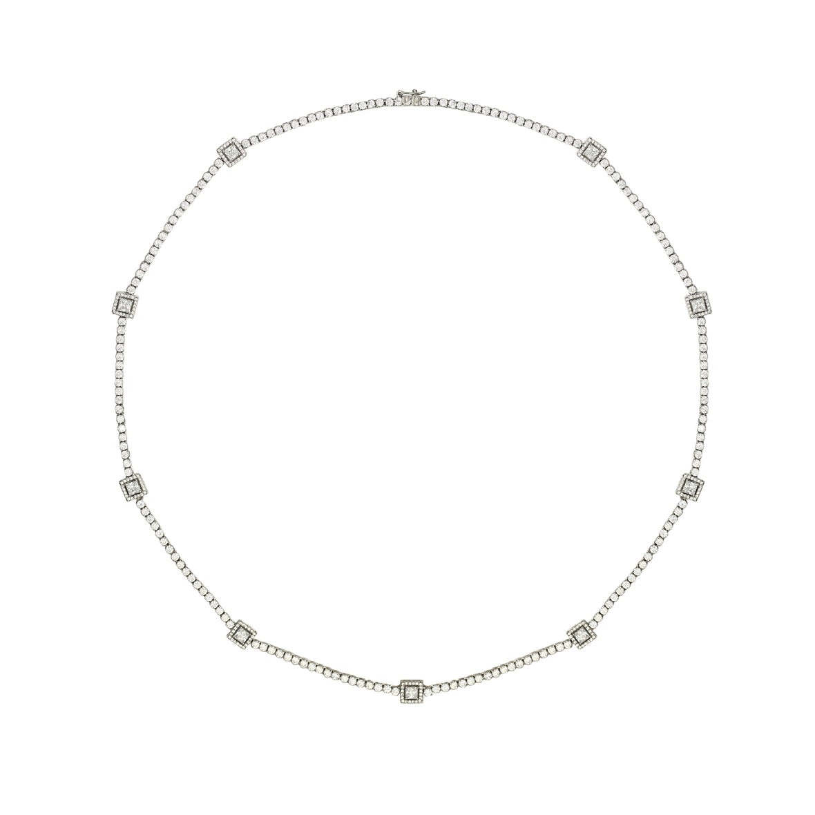 Philippa White Long Tennis Necklace
