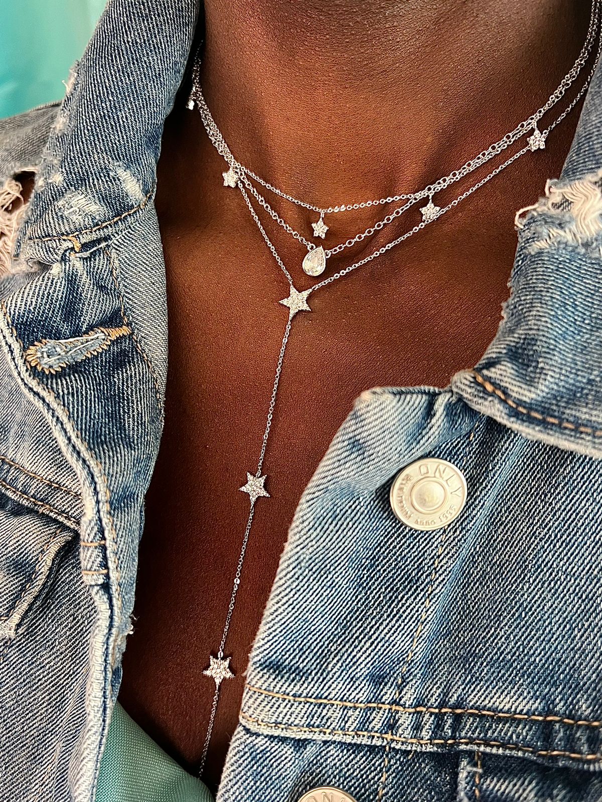 Long Mini Star Y Casual Necklace