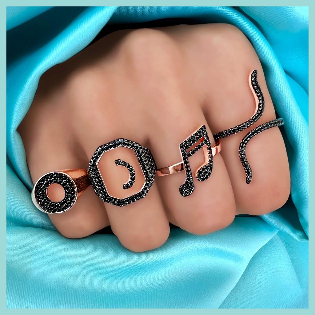 "ر" Arabic Letter Casual Ring