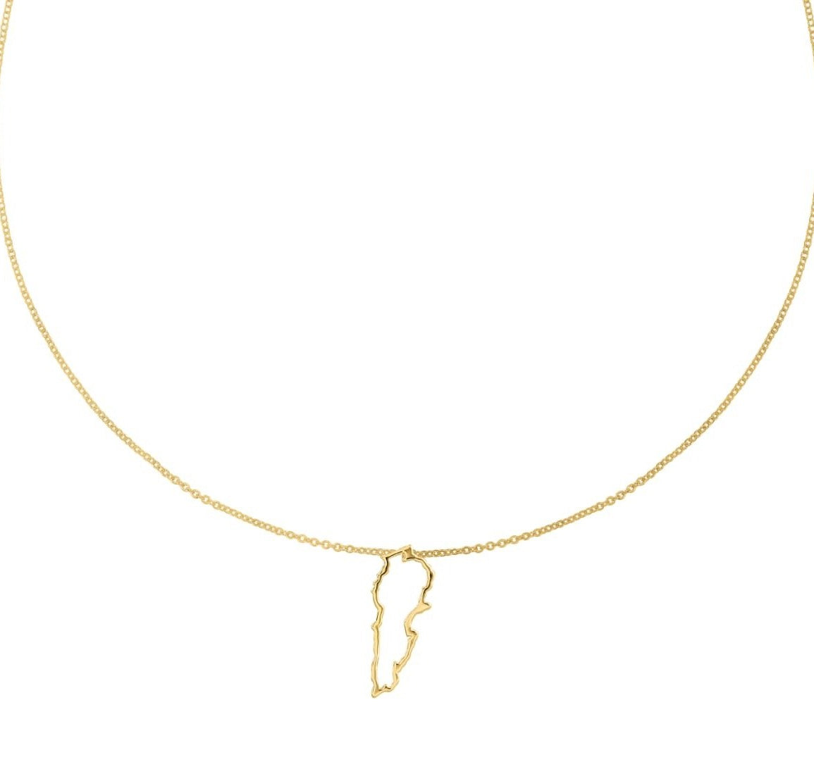 The Lebanese Simple Map Necklace