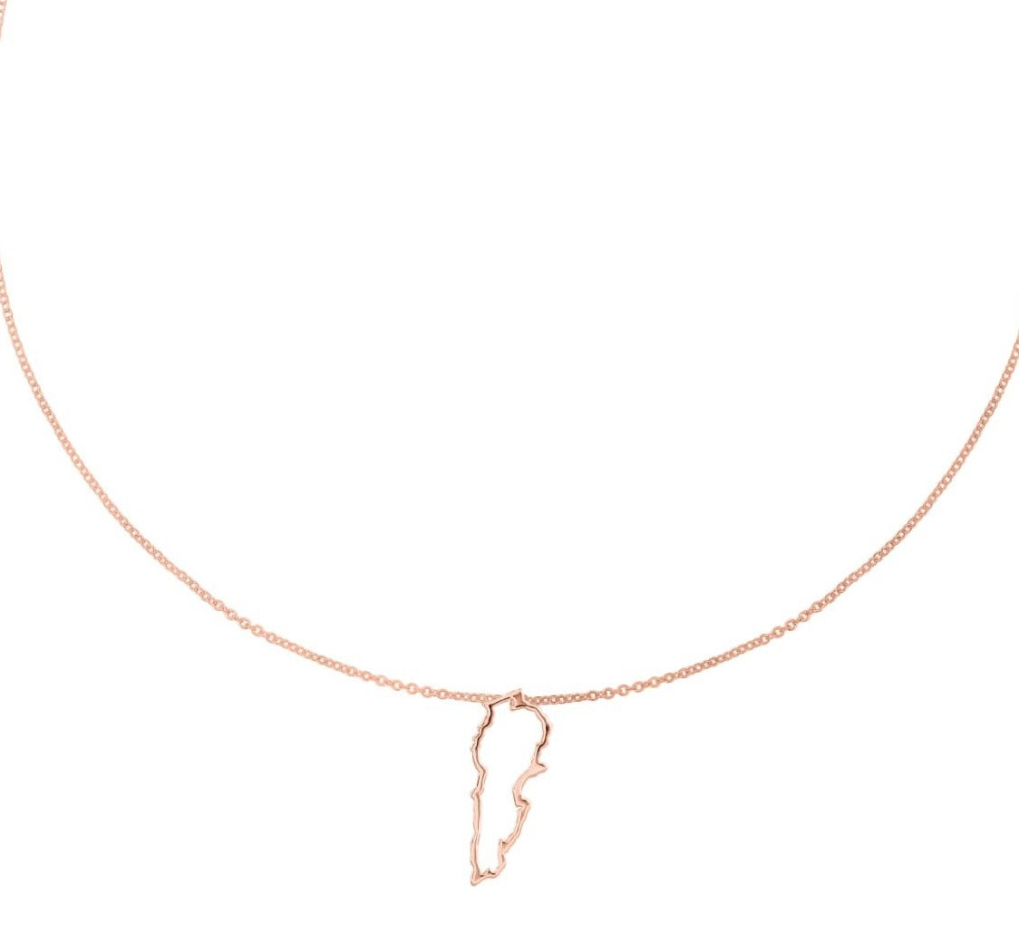 The Lebanese Simple Map Necklace