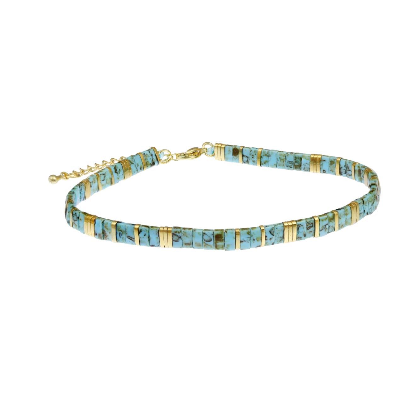 Sky Turquoise Beaded Anklet