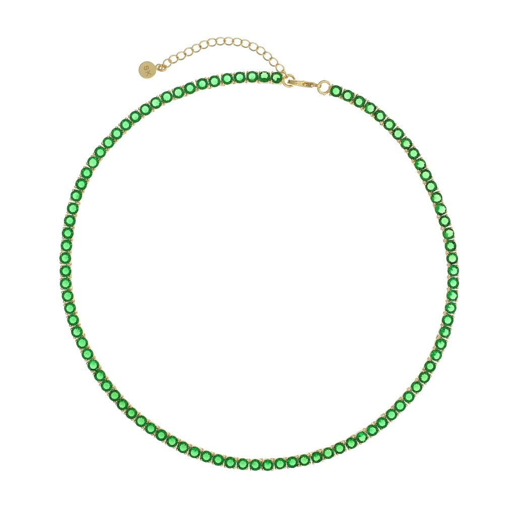 Magnificent Green Tennis Necklace