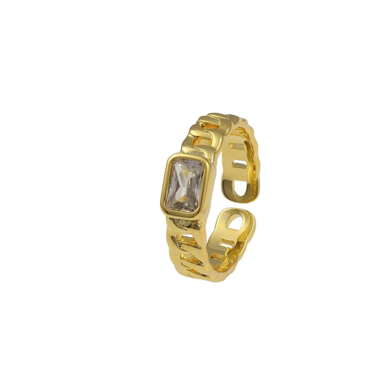 Mini Yellow Stone Casual Ring