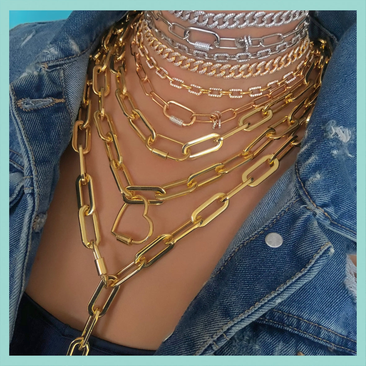 Viktoria Shine Chain Choker Necklace